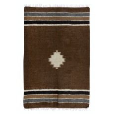 Kurdish Soft Mohair Kilim Rug. Floor Covering & Wall Hanging. Eastern Anatolia Sofa Throw. Vintage Bed Cover. Brown Blanket