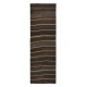 Hand-Woven Striped Anatolian Kilim Runner in Brown and Colorful Stripes, Flat-Weave Vintage Wool Corridor Rug