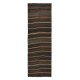 Hand-Woven Striped Anatolian Kilim Runner in Brown and Colorful Stripes, Flat-Weave Vintage Wool Corridor Rug