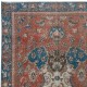 Oriental Rug with Medallion Design, Handmade Turkish Carpet, Ca 1960, Woolen Floor Covering