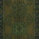 Handmade Turkish Runner Rug for Hallway, Green Corridor Carpet