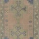 One of a pair Oriental Rug with Medallions, Ca 1960, Handmade Turkish Tribal Carpet