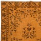 Orange Area Rug From Turkey, Hand Knotted Contemporary Carpet