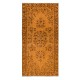 Orange Area Rug From Turkey, Hand Knotted Contemporary Carpet