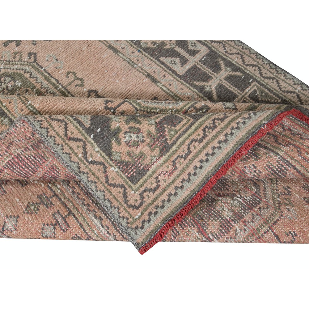Hand Knotted Runner Rug for Hallway Decor, Vintage Anatolian Corridor Carpet