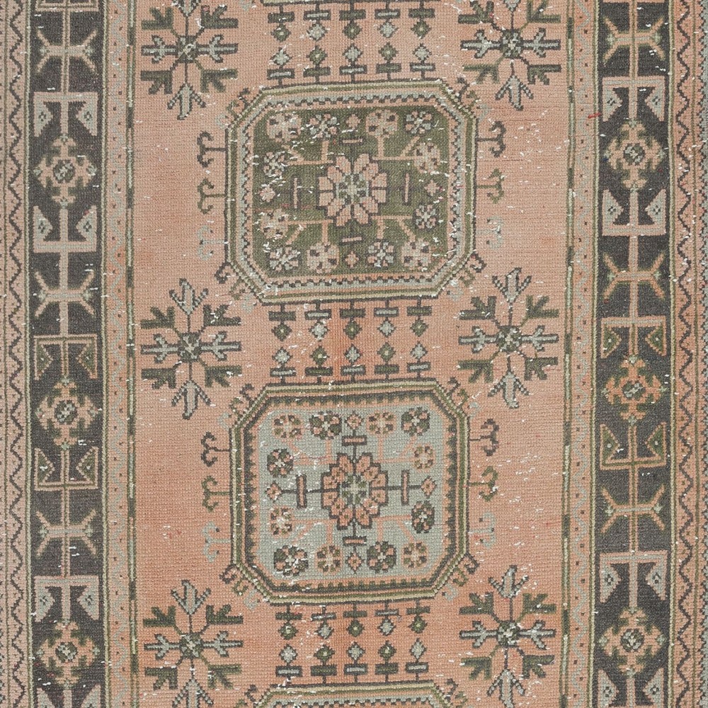 Hand Knotted Runner Rug for Hallway Decor, Vintage Anatolian Corridor Carpet