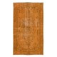 Vintage Orange Area Rug, Handwoven and Handknotted in Turkey