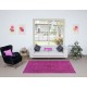 Contemporary Pink Area Rug, Handmade Turkish Carpet, Woolen Floor Covering