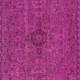 Contemporary Pink Area Rug, Handmade Turkish Carpet, Woolen Floor Covering