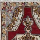 Traditional Oriental Rug in Burgundy Red, Circa 1960, Handmade Turkish Carpet, 100% Wool