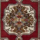 Traditional Oriental Rug in Burgundy Red, Circa 1960, Handmade Turkish Carpet, 100% Wool