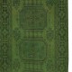 Modern Green Corridor Carpet, Handmade Runner, Turkish Rug for Hallway & Entryway Decor