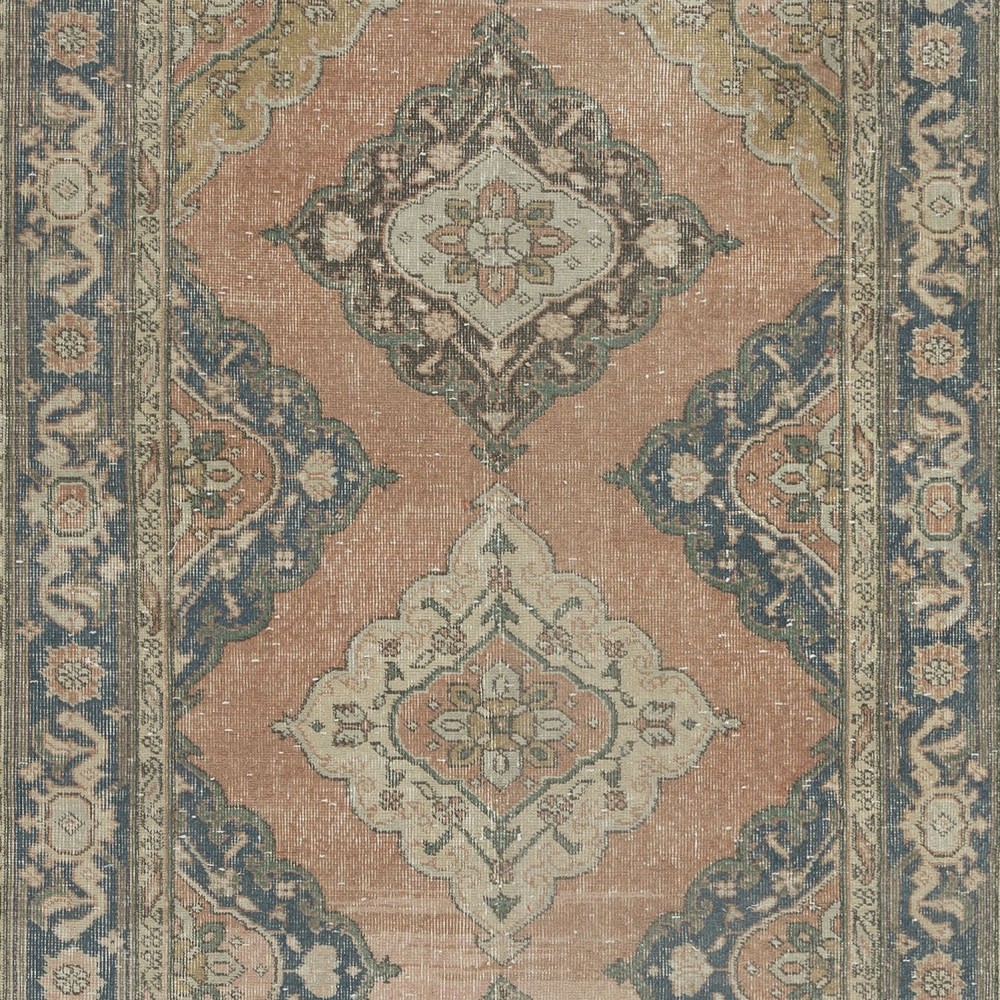 Hand Knotted Runner Rug for Hallway, Vintage Turkish Sille Corridor Carpet
