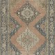 Hand Knotted Runner Rug for Hallway, Vintage Turkish Sille Corridor Carpet
