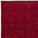 Modern Handmade Burgundy Rug for Living Room, Floral Pattern Turkish Carpet for Dining Room