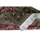 Hand Knotted Turkish Rug in Red & Green with Floral Botanical Design, 100% Wool