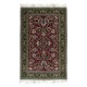 Gorgeous Hand Knotted Turkish Rug in Red & Green with Floral Botanical Design