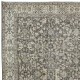 Vintage Floral Design Rug, Hand Knotted Anatolian Carpet in Beige & Brown