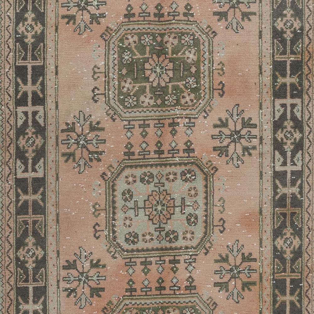Vintage Stair Runner Rug, Handmade Corridor Carpet, Turkish Hallway Rug