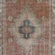 Mid-Century Traditional Handmade Turkish Village Rug with Medallion