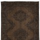 Brown Modern Turkish Runner Rug, Handmade Turkish Sille Corridor Carpet, Woolen Floor Covering for Hallway