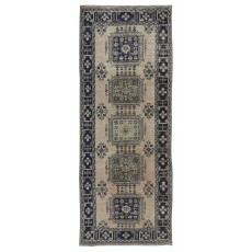 Vintage Hand Knotted Corridor Rug, Wide Hallway Runner, Stair Runner Rug
