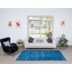 Handmade Turkish Rug, Great 4 Modern Interiors, Blue Living Room Carpet