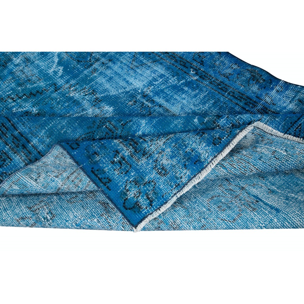 Handmade Turkish Rug, Great 4 Modern Interiors, Blue Living Room Carpet