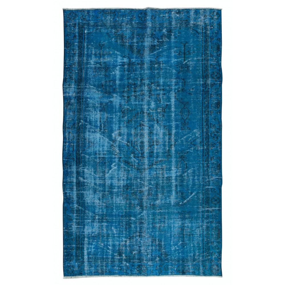 Handmade Turkish Rug, Great 4 Modern Interiors, Blue Living Room Carpet