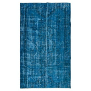 Handmade Turkish Rug, Great 4 Modern Interiors, Blue Living Room Carpet