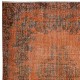 Modern Burnt Orange Handmade Area Rug, Contemporary Turkish Wool Carpet