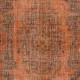 Modern Burnt Orange Handmade Area Rug, Contemporary Turkish Wool Carpet