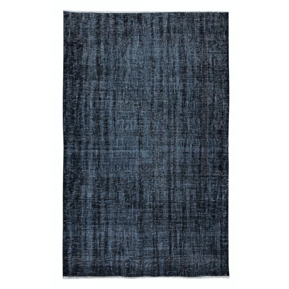 Black Handmade Turkish Rug for Living Room, Entrance, Bedroom, Dining Room & Kids Room