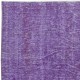 Royal Purple Handknotted Room Size Area Rug. Modern Turkish Carpet. Bohemian Rug for Living Room