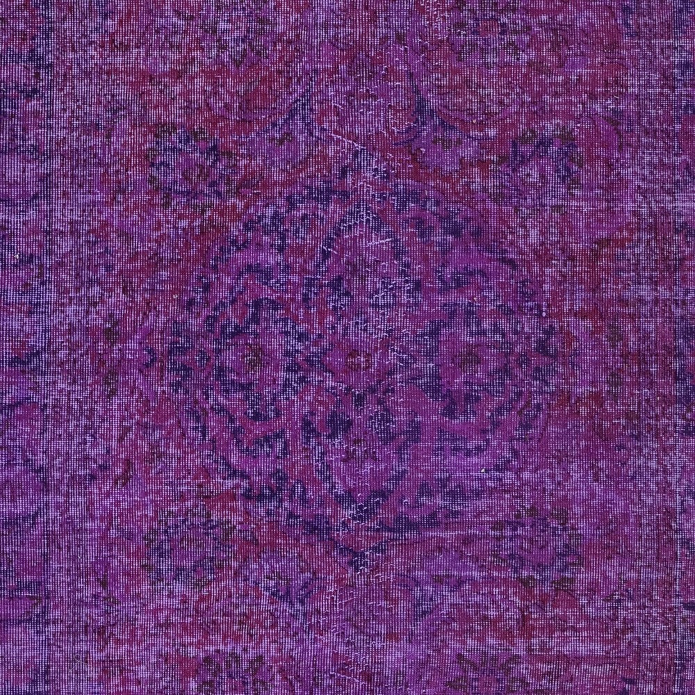 Turkish Floor Rug in Jam Purple & Violet, Hand Knotted Carpet for Kitchen, Living Room Floor Covering