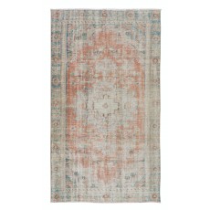 Vintage Handmade Anatolian Shabby Chic Area Rug for Farmhouse Decor