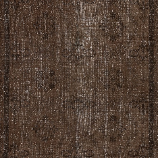 Brown Handmade Wool and Cotton Rug, Woolen Floor Covering, Modern Carpet