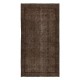Brown Handmade Wool and Cotton Rug, Woolen Floor Covering, Modern Carpet