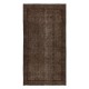 Brown Handmade Wool and Cotton Rug, Woolen Floor Covering, Modern Carpet