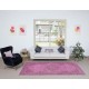 Modern Floor Area Rug in Pink, Handwoven and Handknotted in Turkey