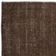 Contemporary Handmade Turkish Rug in Brown for Living Room Decor