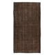 Contemporary Handmade Turkish Rug in Brown for Living Room Decor