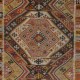 Nomadic Vintage Anatolian Kilim, Flat-Weave Colorful Rug, All Wool