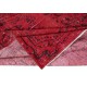 Contemporary Wool Area Rug in Burgundy Red, Hand-Knotted in Turkey