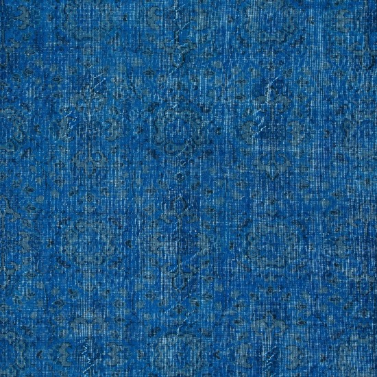 Handmade Area Rug with in Blue Tones, Contemporary Turkish Carpet