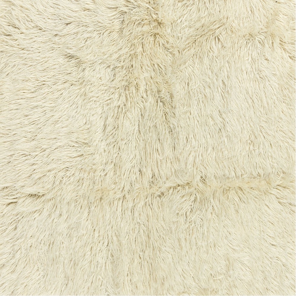 Handmade Shaggy Accent Rug Made of Natural Mohair Wool. Vintage Turkish Tulu Carpet. Long Pile Rug