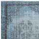 Light Blue Modern Office Rug, Home Decor Handmade Turkish Carpet in Sky Blue, Unique Study Room Rug