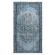 Light Blue Modern Office Rug, Home Decor Handmade Turkish Carpet in Sky Blue, Unique Study Room Rug