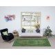 Handmade Green Carpet from Turkey, Living Room Decor Rug, Modern Floor Covering
