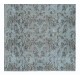 Contemporary Handmade Turkish Rug in Light Blue with Floral Design, Sky Blue Living Room Carpet